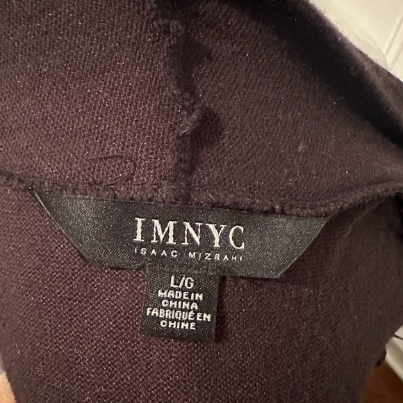 IMNYC Isaac Mizrahi Open Front, Cascade Drape, Black Cardigan | Size L - Picture 5 of 7